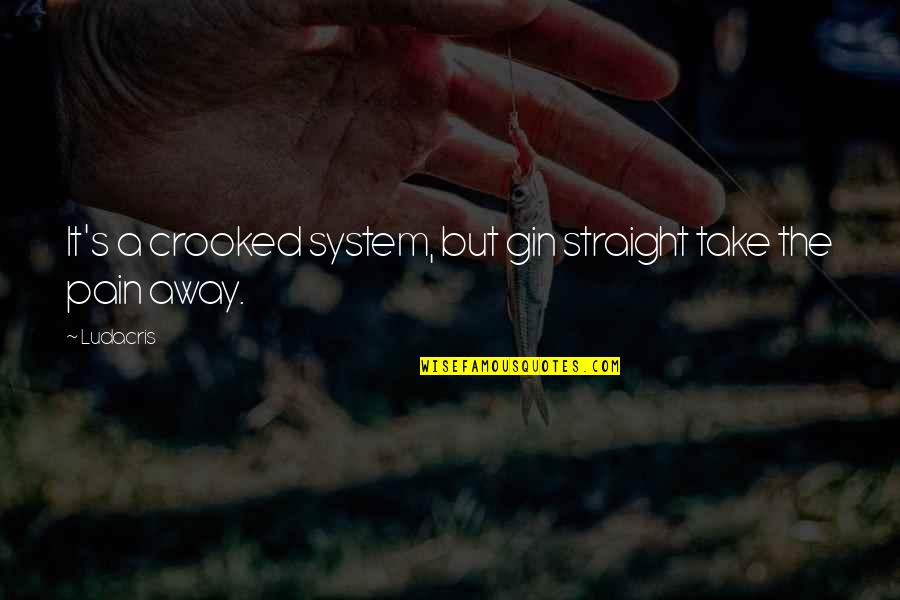 Take My Pain Away Quotes By Ludacris: It's a crooked system, but gin straight take