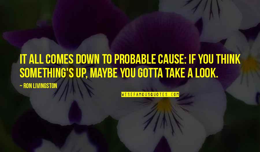 Take You Down Quotes By Ron Livingston: It all comes down to probable cause: If