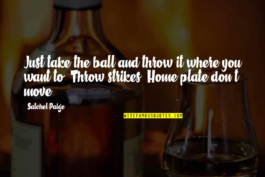 Take You Home Quotes By Satchel Paige: Just take the ball and throw it where