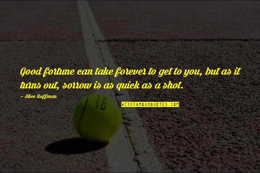 Take Your Best Shot Quotes By Alice Hoffman: Good fortune can take forever to get to