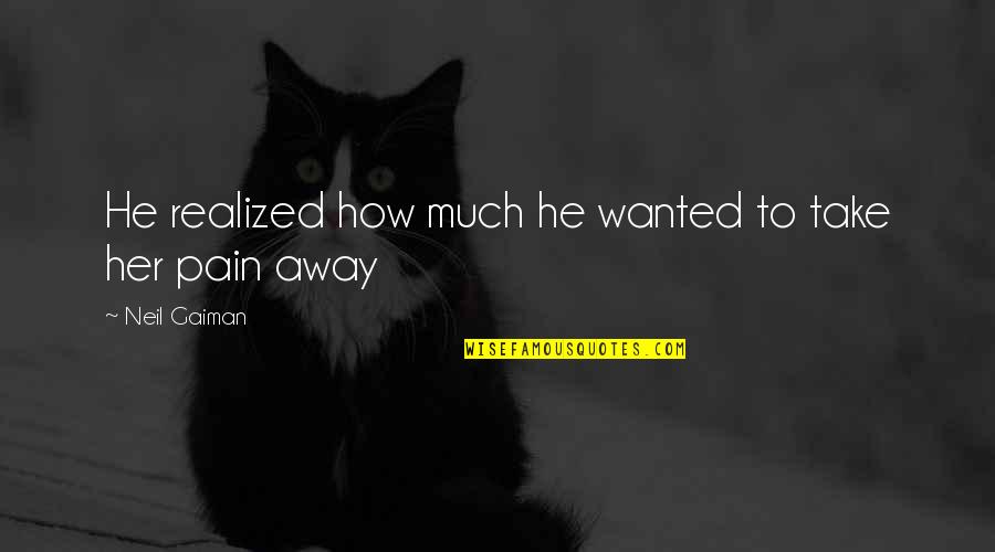 Take Your Pain Away Quotes By Neil Gaiman: He realized how much he wanted to take
