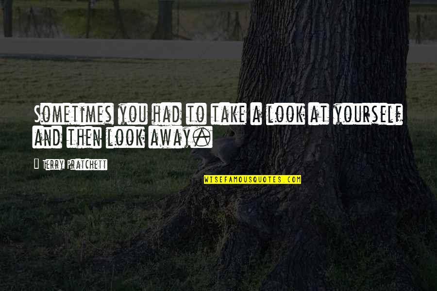 Take Yourself Away Quotes By Terry Pratchett: Sometimes you had to take a look at Take Yourself Away Quotes By Terry Pratchett: Sometimes you had to take a look at