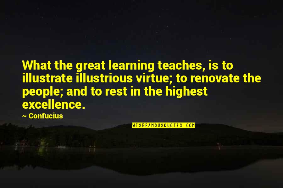 Takeichi Cadherin Quotes By Confucius: What the great learning teaches, is to illustrate
