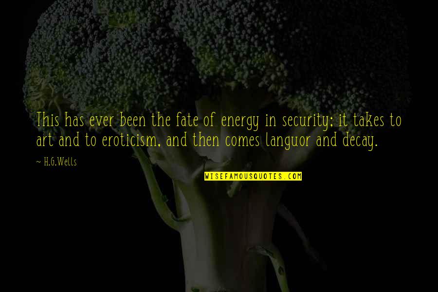 Takes The Quotes By H.G.Wells: This has ever been the fate of energy