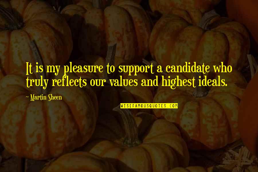 Takikawa Tm 503w Quotes By Martin Sheen: It is my pleasure to support a candidate