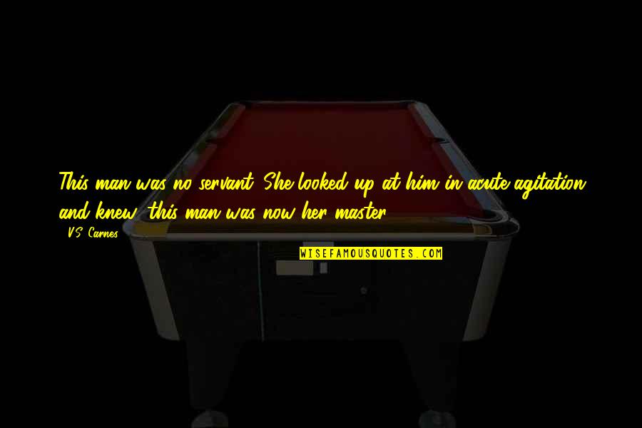 Taking A Chance On Life Quotes By V.S. Carnes: This man was no servant. She looked up