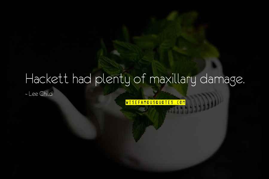 Taking A Wrong Turn Quotes By Lee Child: Hackett had plenty of maxillary damage. Taking A Wrong Turn Quotes By Lee Child: Hackett had plenty of maxillary damage.