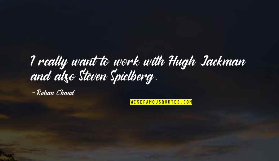 Taking Care Of Animals Quotes By Rohan Chand: I really want to work with Hugh Jackman