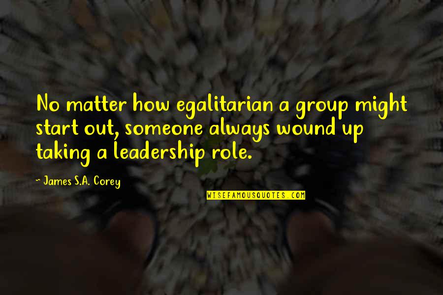 Taking On Leadership Quotes By James S.A. Corey: No matter how egalitarian a group might start Taking On Leadership Quotes By James S.A. Corey: No matter how egalitarian a group might start