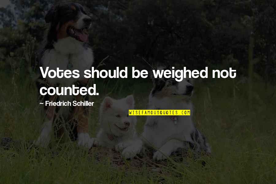 Taking Ownership At Work Quotes By Friedrich Schiller: Votes should be weighed not counted.