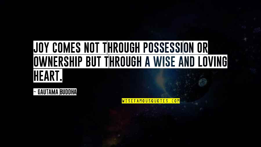 Taking Risks Motivational Quotes By Gautama Buddha: Joy comes not through possession or ownership but