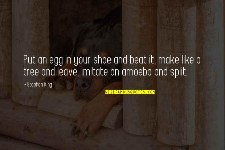 Taking Second Chances Quotes By Stephen King: Put an egg in your shoe and beat