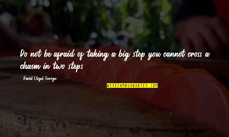 Taking Steps Quotes By David Lloyd George: Do not be afraid of taking a big