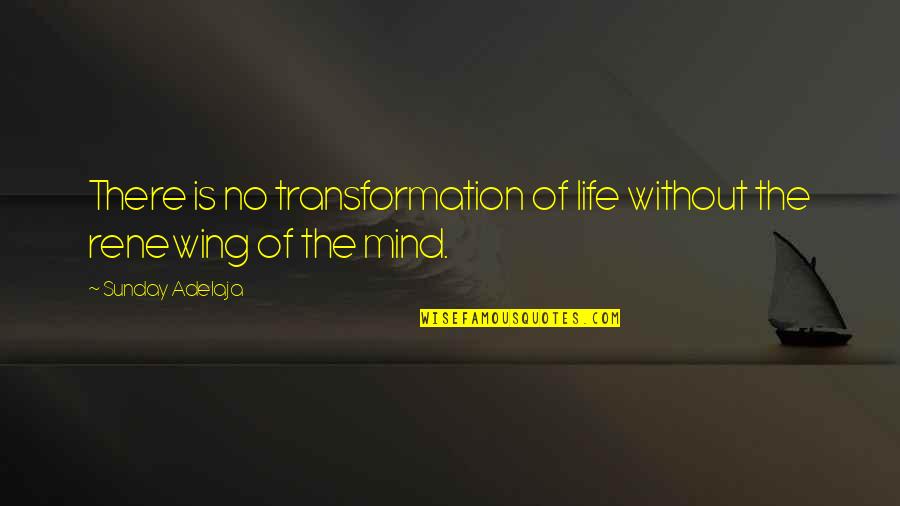 Talar Beak Quotes By Sunday Adelaja: There is no transformation of life without the