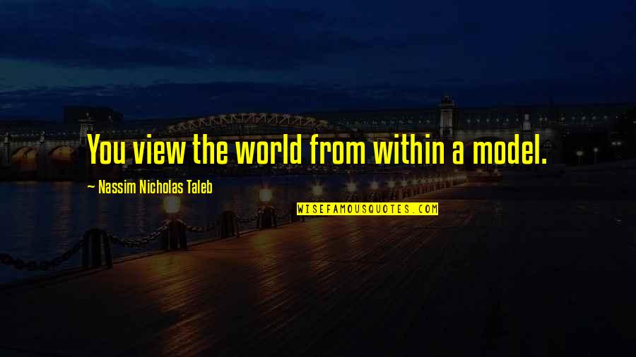 Taleb Quotes By Nassim Nicholas Taleb: You view the world from within a model.
