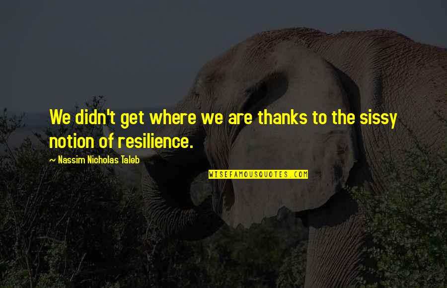 Taleb's Quotes By Nassim Nicholas Taleb: We didn't get where we are thanks to Taleb's Quotes By Nassim Nicholas Taleb: We didn't get where we are thanks to