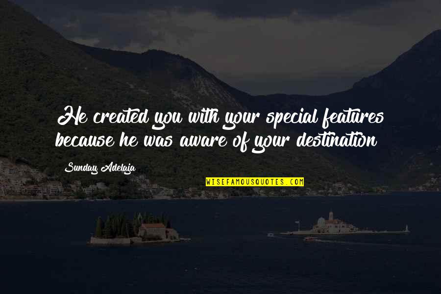 Talent From God Quotes By Sunday Adelaja: He created you with your special features because