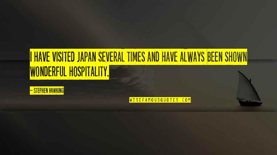 Talented Person Quotes By Stephen Hawking: I have visited Japan several times and have