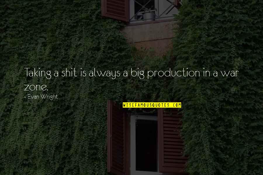 Talikuran In English Quotes By Evan Wright: Taking a shit is always a big production Talikuran In English Quotes By Evan Wright: Taking a shit is always a big production