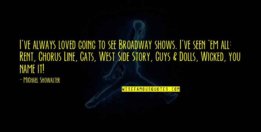 Talking About Feelings Quotes By Michael Showalter: I've always loved going to see Broadway shows.