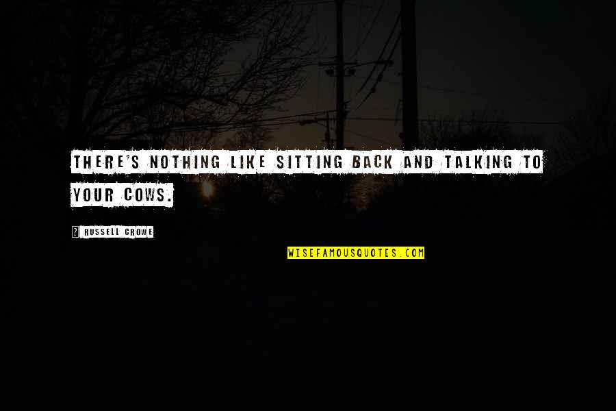 Talking Back Quotes By Russell Crowe: There's nothing like sitting back and talking to