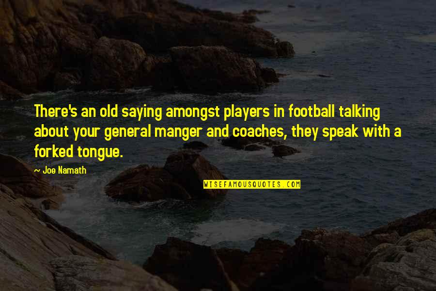 Talking's Quotes By Joe Namath: There's an old saying amongst players in football