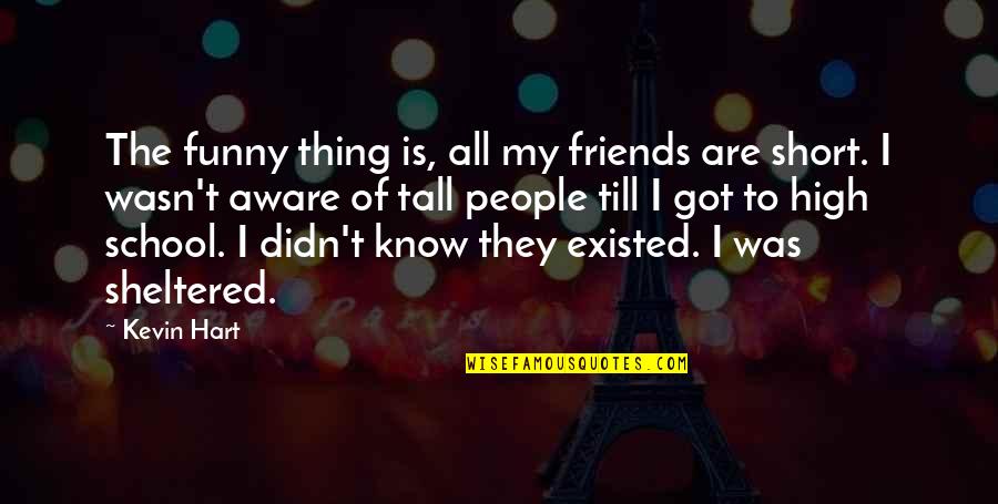 Tall People Quotes By Kevin Hart: The funny thing is, all my friends are