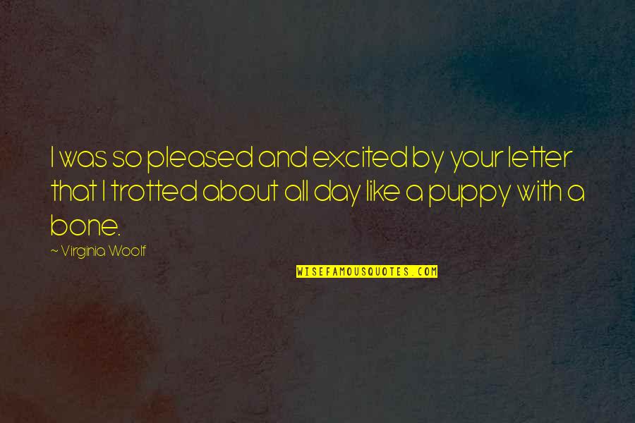Tall Quotes Quotes By Virginia Woolf: I was so pleased and excited by your