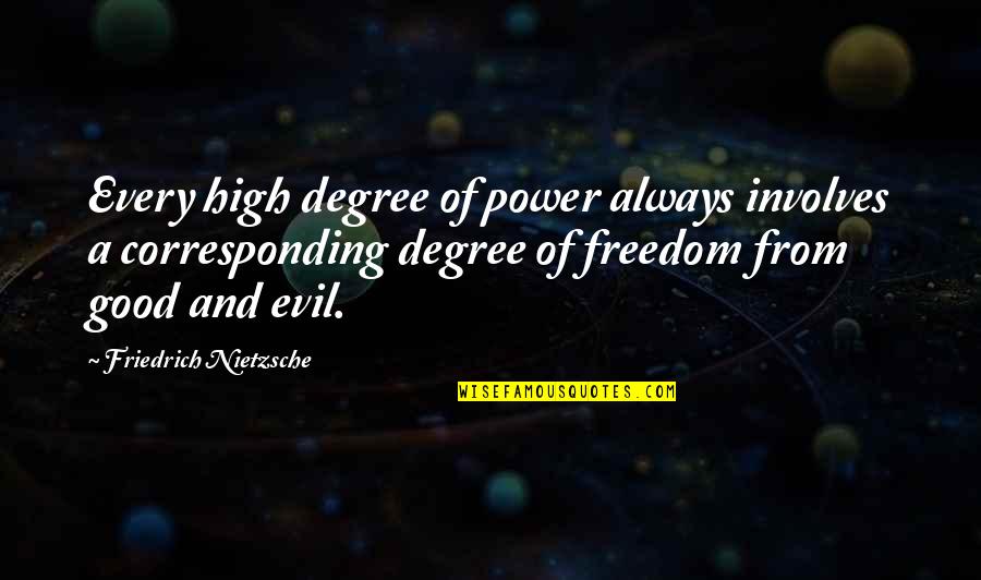 Tallamy Doug Quotes By Friedrich Nietzsche: Every high degree of power always involves a Tallamy Doug Quotes By Friedrich Nietzsche: Every high degree of power always involves a