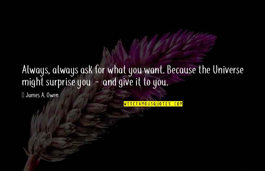 Talmon Ga Quotes By James A. Owen: Always, always ask for what you want. Because