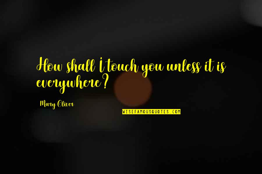 Talmud Family Quotes By Mary Oliver: How shall I touch you unless it is Talmud Family Quotes By Mary Oliver: How shall I touch you unless it is