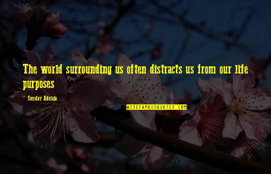 Talyn Shettron Quotes By Sunday Adelaja: The world surrounding us often distracts us from