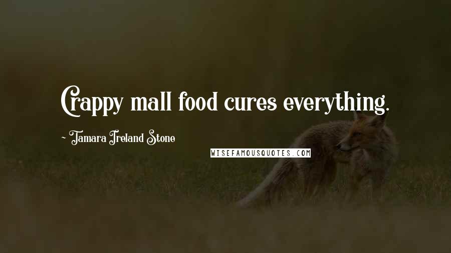 Tamara Ireland Stone quotes: Crappy mall food cures everything.