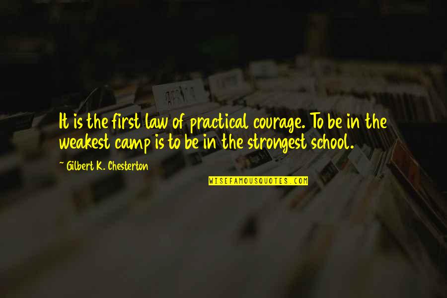 Tamara Kaplan Awkward Quotes By Gilbert K. Chesterton: It is the first law of practical courage.