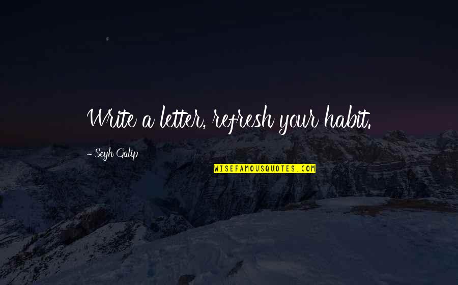 Tamara Kaplan Quotes By Seyh Galip: Write a letter, refresh your habit.