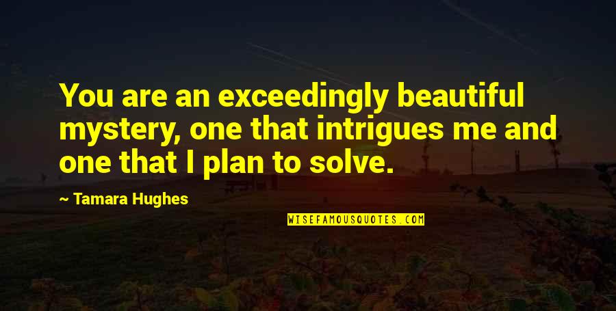 Tamara Quotes By Tamara Hughes: You are an exceedingly beautiful mystery, one that Tamara Quotes By Tamara Hughes: You are an exceedingly beautiful mystery, one that