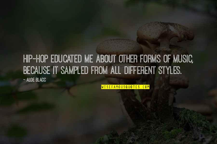 Tamaroff Quotes By Aloe Blacc: Hip-hop educated me about other forms of music, Tamaroff Quotes By Aloe Blacc: Hip-hop educated me about other forms of music,