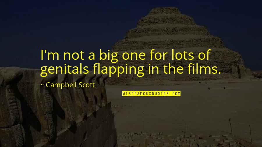 Tamaru Quotes By Campbell Scott: I'm not a big one for lots of Tamaru Quotes By Campbell Scott: I'm not a big one for lots of