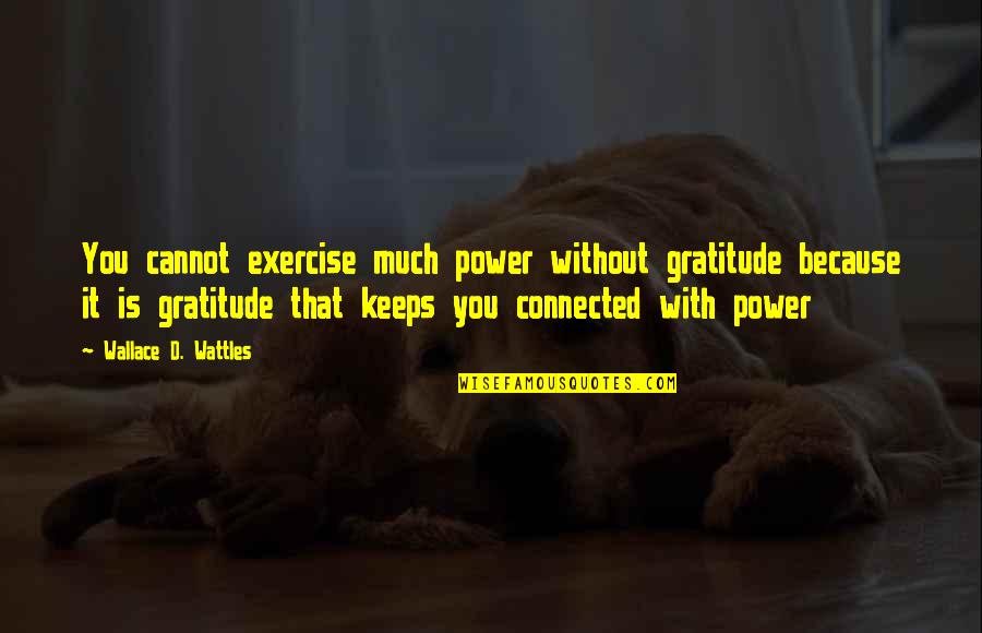 Tamashiihiroka Quotes By Wallace D. Wattles: You cannot exercise much power without gratitude because Tamashiihiroka Quotes By Wallace D. Wattles: You cannot exercise much power without gratitude because
