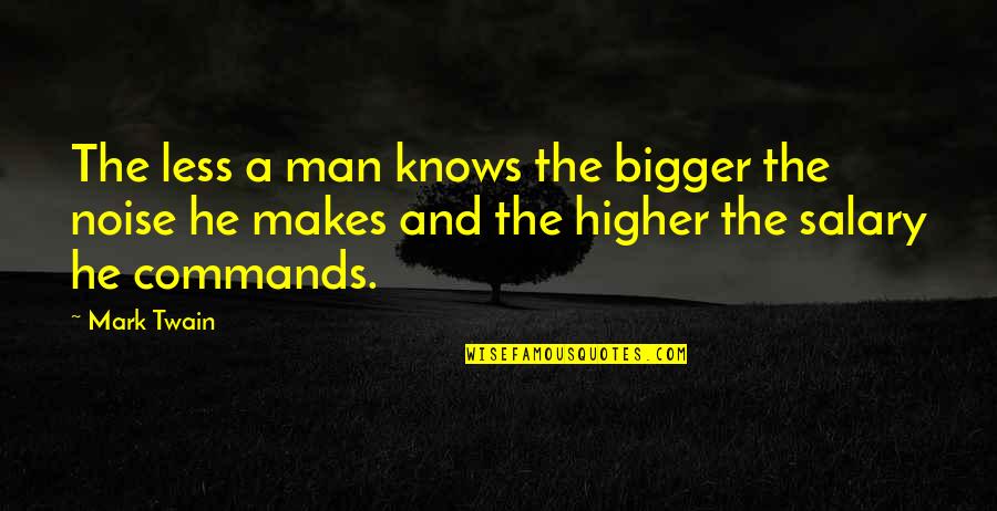 Tamborello And Bowen Quotes By Mark Twain: The less a man knows the bigger the Tamborello And Bowen Quotes By Mark Twain: The less a man knows the bigger the