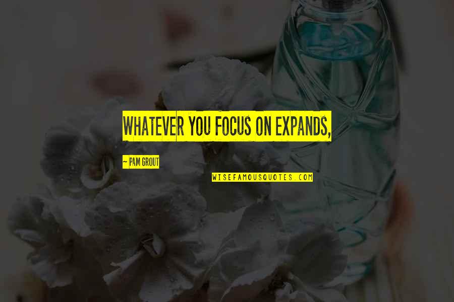 Tamburello Jacket Quotes By Pam Grout: Whatever you focus on expands, Tamburello Jacket Quotes By Pam Grout: Whatever you focus on expands,