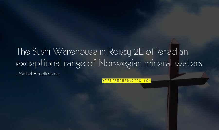 Tamer Quotes By Michel Houellebecq: The Sushi Warehouse in Roissy 2E offered an
