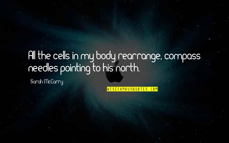 Tammany Hall Quote Quotes By Sarah McCarry: All the cells in my body rearrange, compass