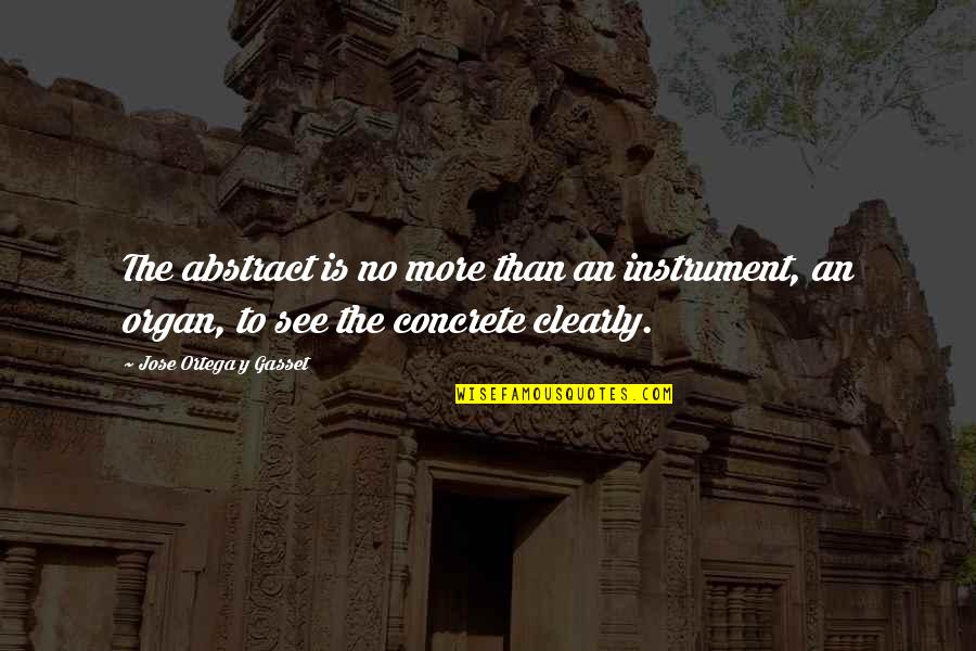 Tammoshield Quotes By Jose Ortega Y Gasset: The abstract is no more than an instrument,