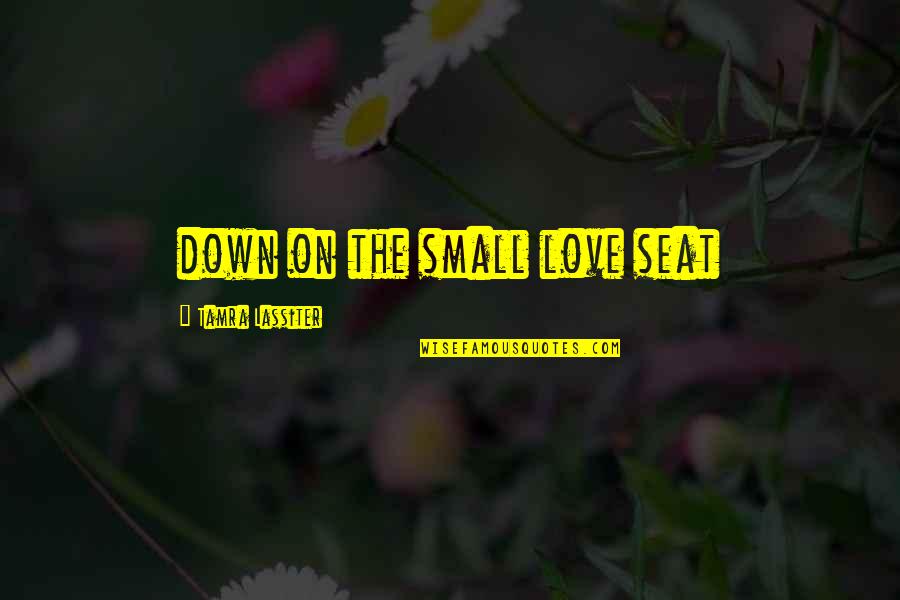 Tamra Quotes By Tamra Lassiter: down on the small love seat