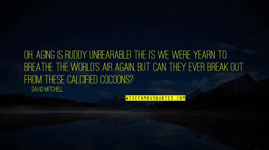 Tanago Micro Quotes By David Mitchell: Oh, aging is ruddy unbearable! The I's we