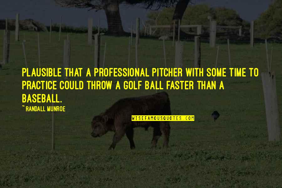 Tangguh Adalah Quotes By Randall Munroe: Plausible that a professional pitcher with some time Tangguh Adalah Quotes By Randall Munroe: Plausible that a professional pitcher with some time
