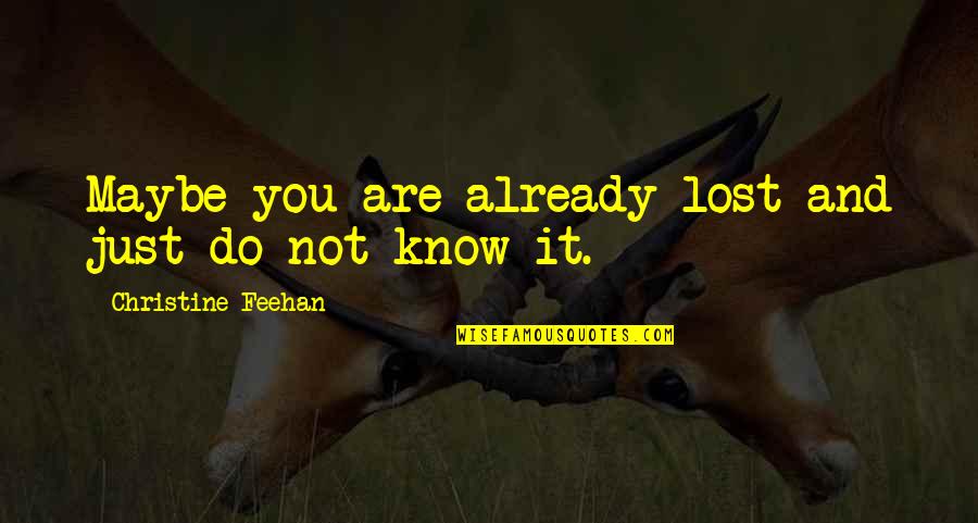 Tangina Quotes By Christine Feehan: Maybe you are already lost and just do