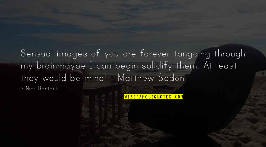 Tangoing Quotes By Nick Bantock: Sensual images of you are forever tangoing through