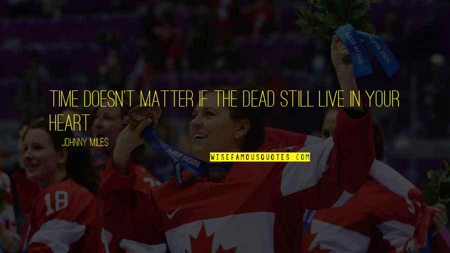 Tangtong From Thai Quotes By Johnny Miles: Time doesn't matter if the dead still live